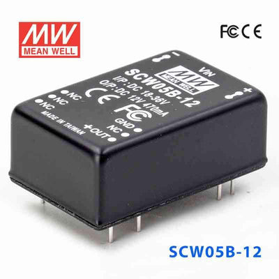 Mean Well SCW05B-12 DC-DC Converter - 5W 18~36V DC in 12V out 470mA