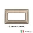 Vimar Plana Plate 5M BS Technopolymer Metallized Bronze