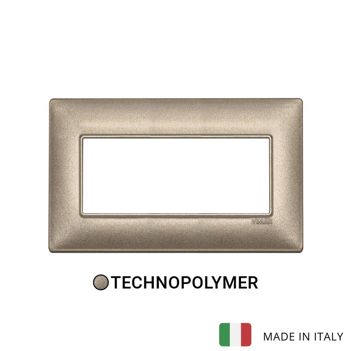 Vimar Plana Plate 5M BS Technopolymer Metallized Bronze