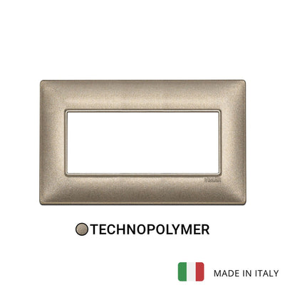 Vimar Plana Plate 5M BS Technopolymer Metallized Bronze