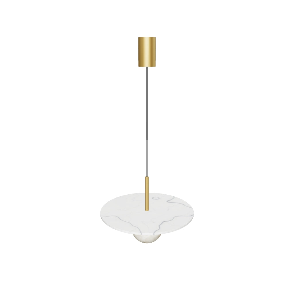 Orbi Disc Pendant 230 — Alabaster