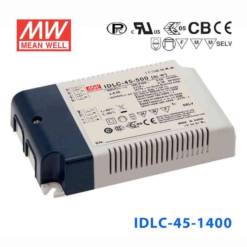 Mean Well IDLC-45-1400 Power Supply 45W 1400mA, Dimmable