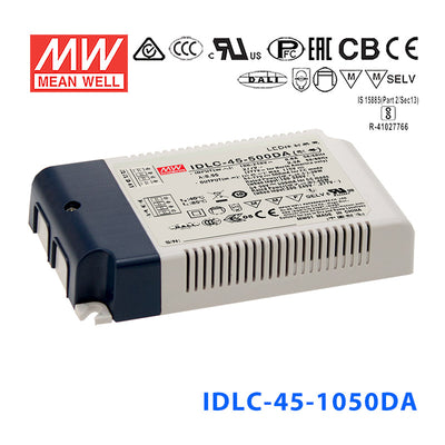 Mean Well IDLC-45-1050DA Power Supply 45W 1050mA, DALI