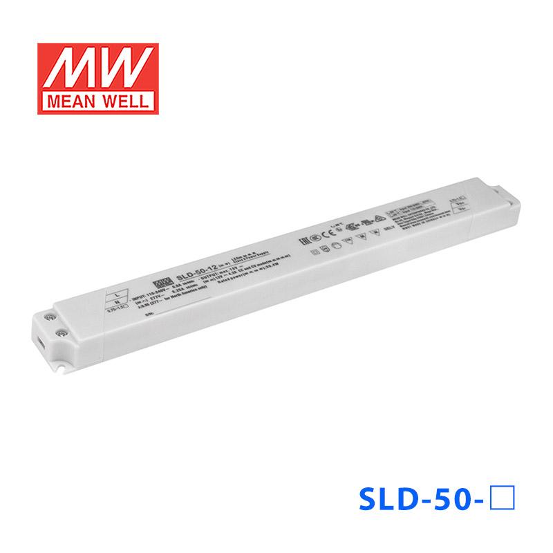 Mean Well SLD-50-12 Linear LED Driver 50.4W 12V 4200mA - Slim