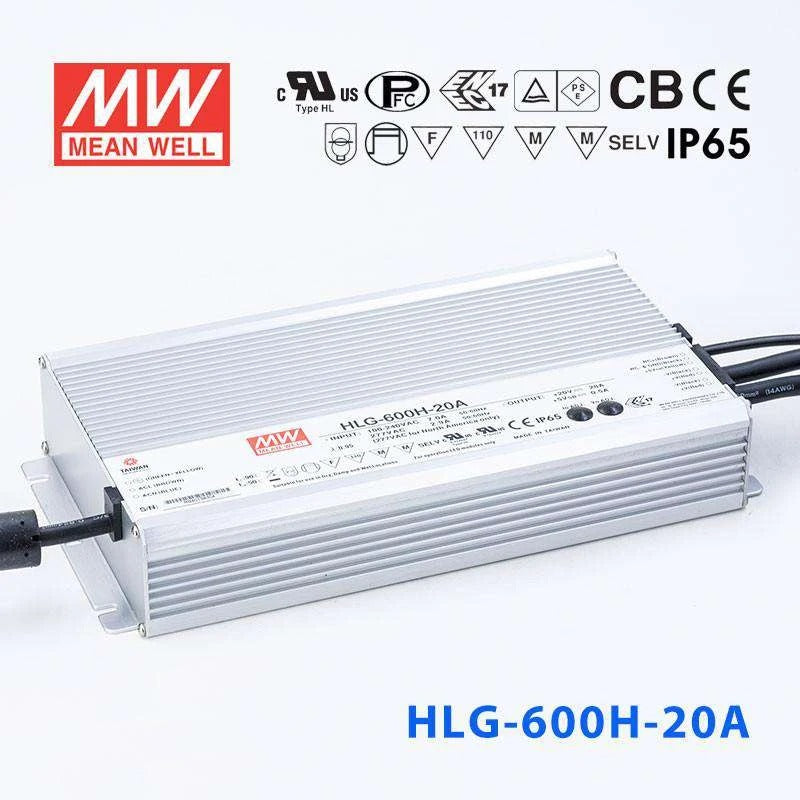 Mean Well HLG-600H-20A Power Supply 560W 20V - Adjustable