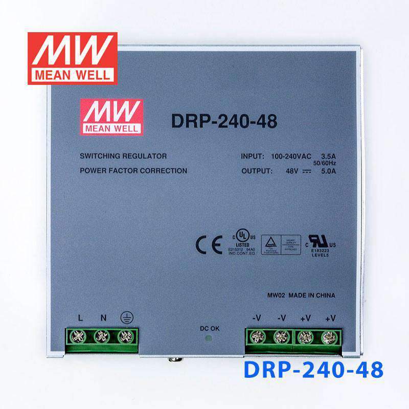 Mean Well DRP-240-48 AC-DC Industrial DIN rail power supply 240W - PHOTO 2