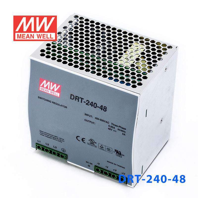 Mean Well DRT-240-48 Three Phase Industrial DIN RAIL Power Supply 240W - PHOTO 1