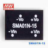 Mean Well SMA01N-15 DC-DC Converter - 1W - 21.6~26.4V in 15V out