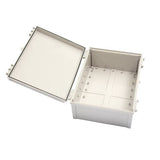 Boxco Q-Series 160×210×100mm Plastic Enclosure, IP67, IK08, PC, Grey Cover, Plastic Hinge and Latch Type