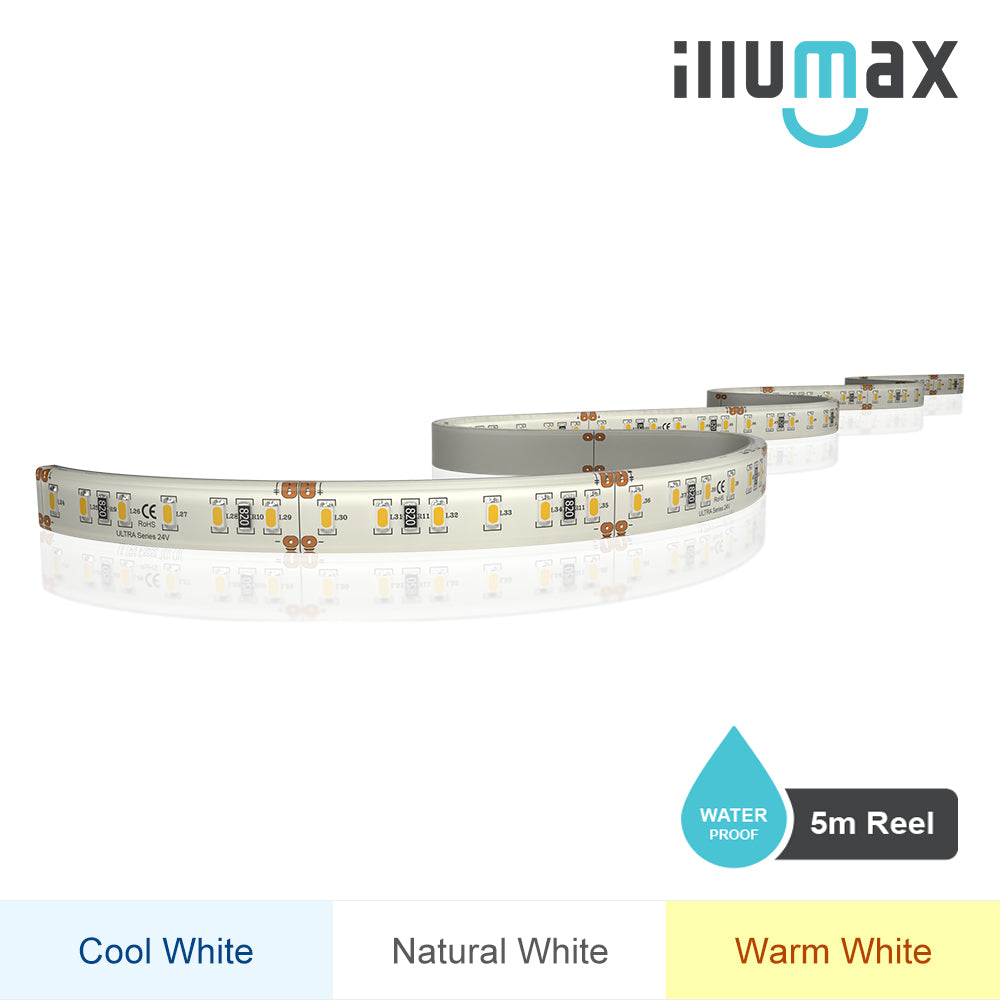 iLLUMAX LED Strip ULTRA Series 120LEDs/m 14.4W/m 24V - Waterproof - 5m Reel