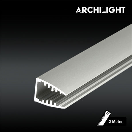 Archilight Vritos Vas LED Extrusion Profile Trapezium Shape - 2 Metre - No Diffuser