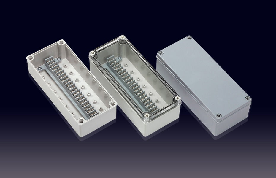 Boxco Terminal Box 20-pole 100x230x70mm, IP67, IK08, ABS, Transparent Cover