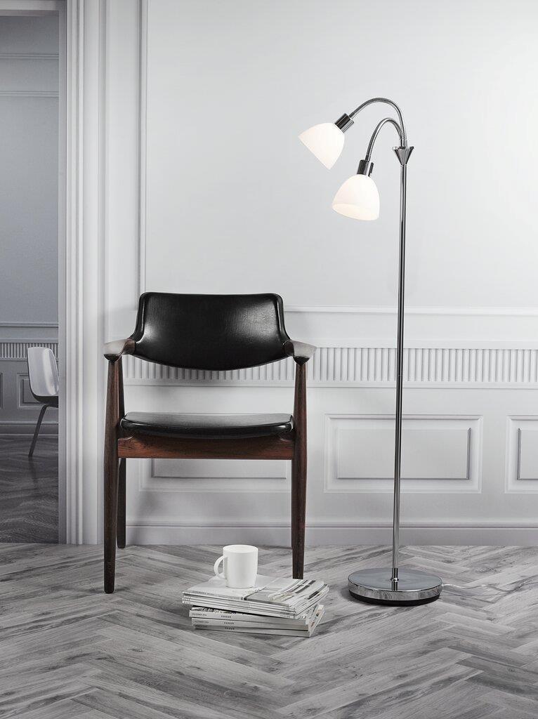 Nordlux Floor Light Ray Chrome Double Light