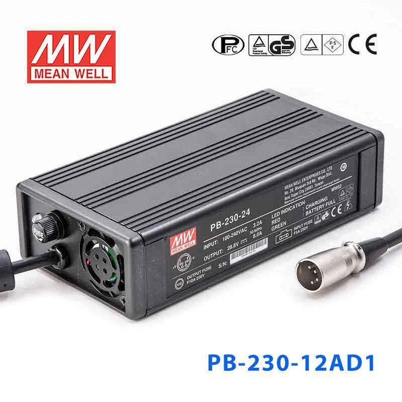 Mean Well PB-230-12 Battery Chargers 230W 14.4V 16A - Single Output Power Supply