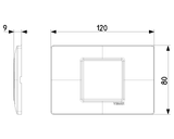 Vimar Plana Plate 2centrM Techn. Matt Silver - PHOTO 1