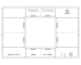 Vimar Plana Plate 2centrM Techn. Matt Silver - PHOTO 2