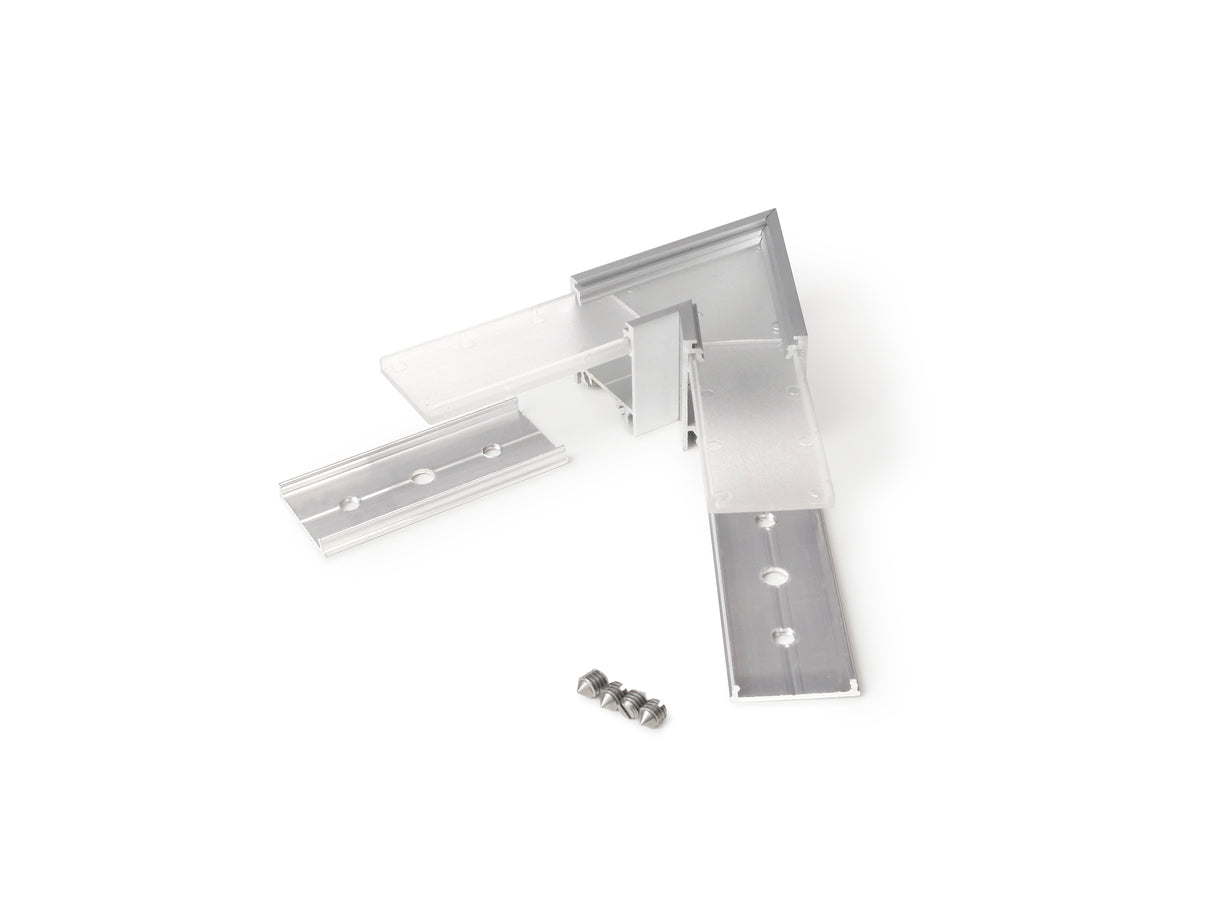 Archilight Alumnium Corner Joiner for Decorus - 23mm Width - 60 Degree - Silver