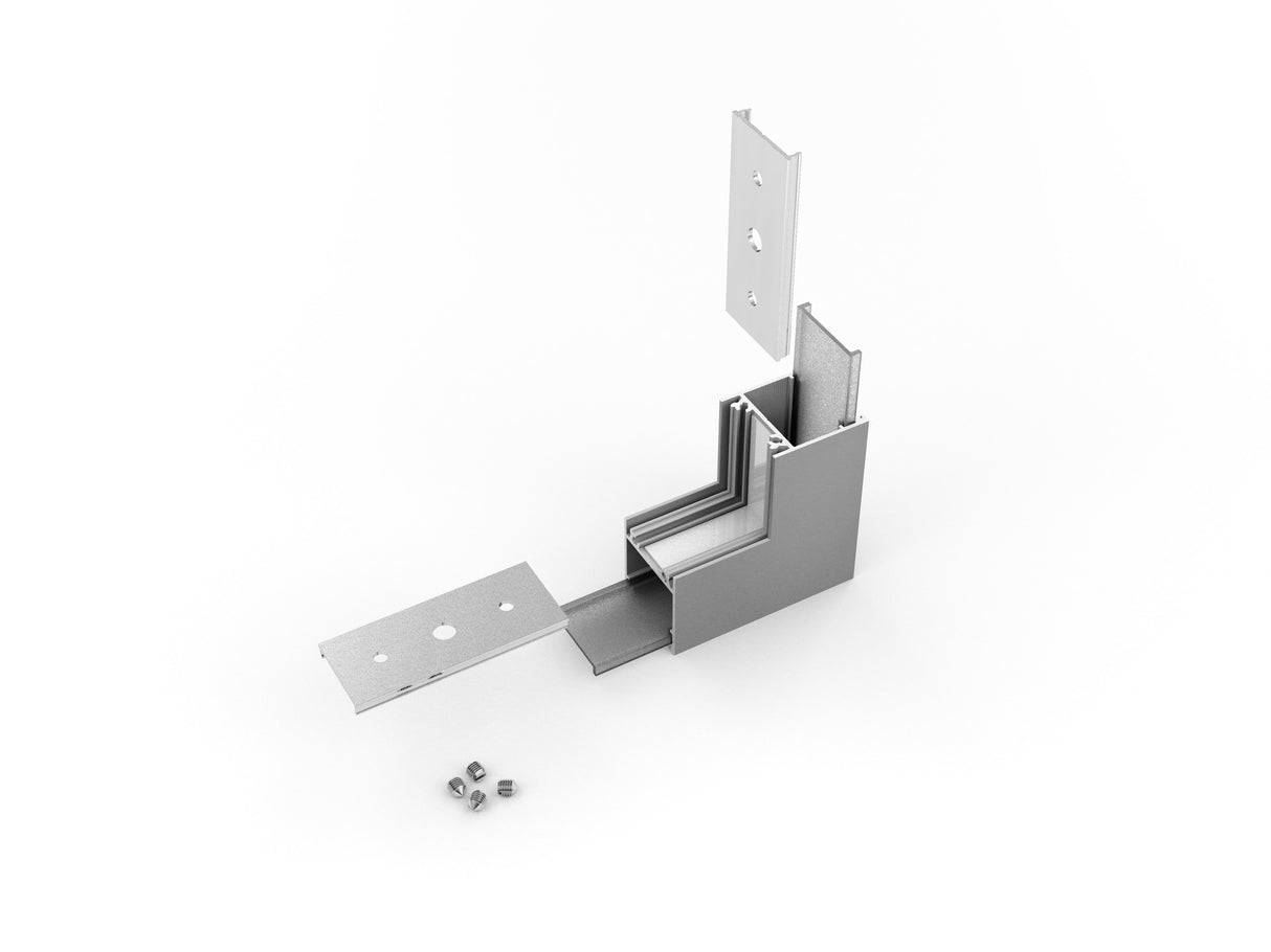 Archilight Alumnium Corner Joiner for Decorus - 23mm Width - 270Degree - Silver - Bent