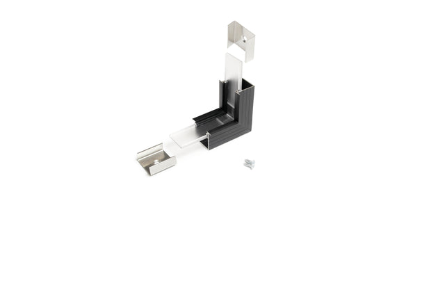 Archilight Alumnium Corner Joiner for DECORUS IN - 30mm Width - 90 Degree - Black - Bent