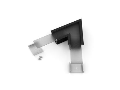 Archilight Vritos Alumnium Corner Joiner for Vario 02 - 44mm Width - 60 Degree - Black