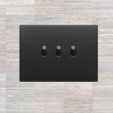 Vimar Eikon Vintage Metal 3 Gang Switch - Anthracite Grey - 10A - PHOTO 2