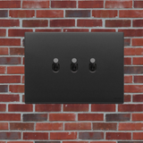 Vimar Eikon Vintage Metal 3 Gang Switch - Anthracite Grey - 10A - PHOTO 6
