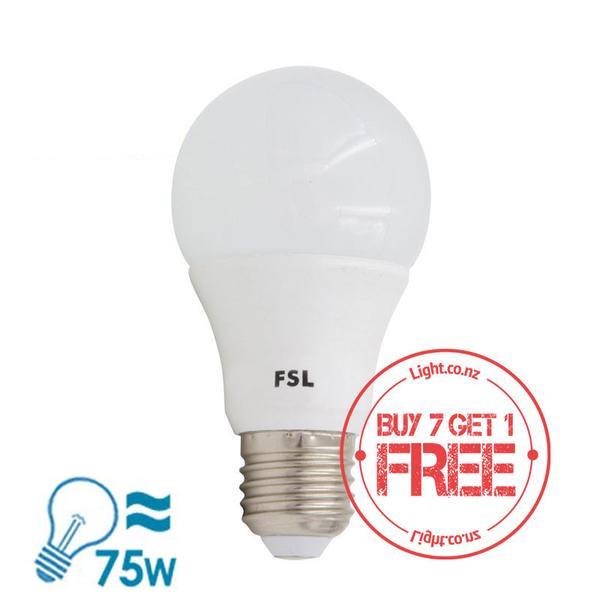 FSL A60 Series LED E27 Bulb, 12W, Cool White