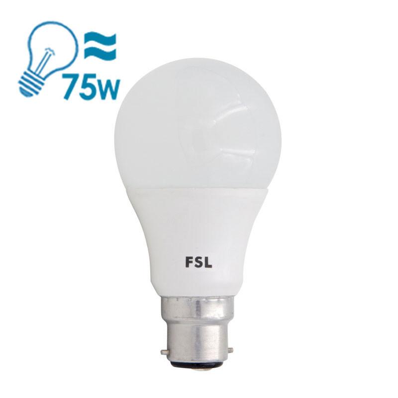FSL A60 Series LED B22 Bulb, 10W, Warm White