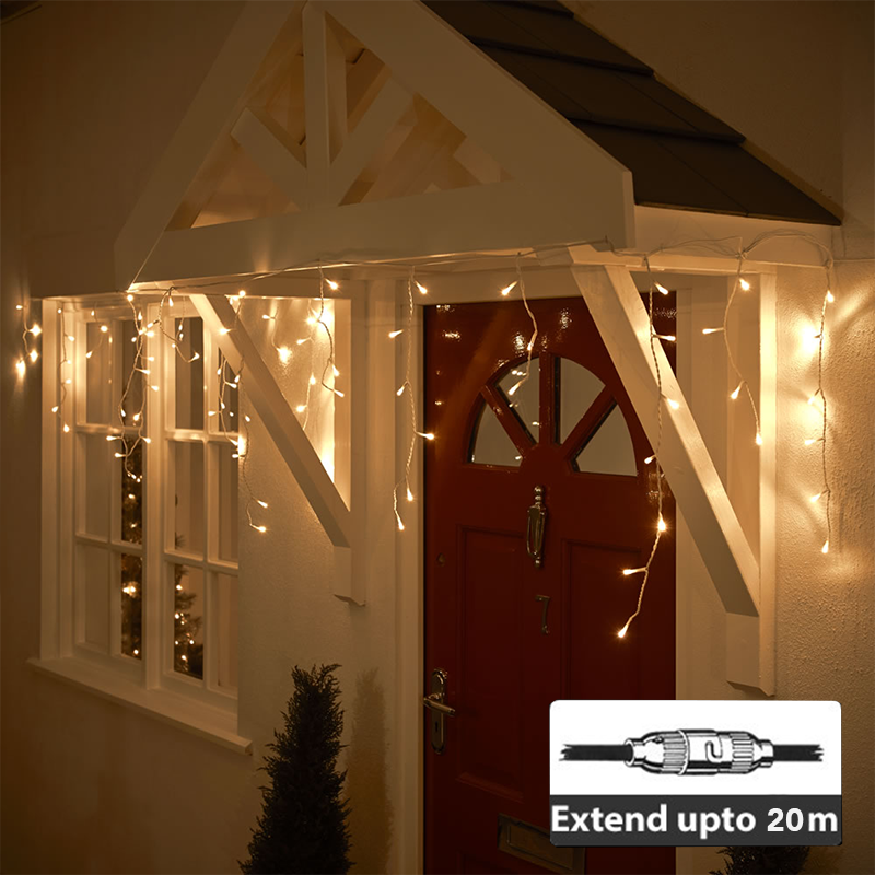 LED Icicle Light - 132LEDs/2m - Extendable up to 20M