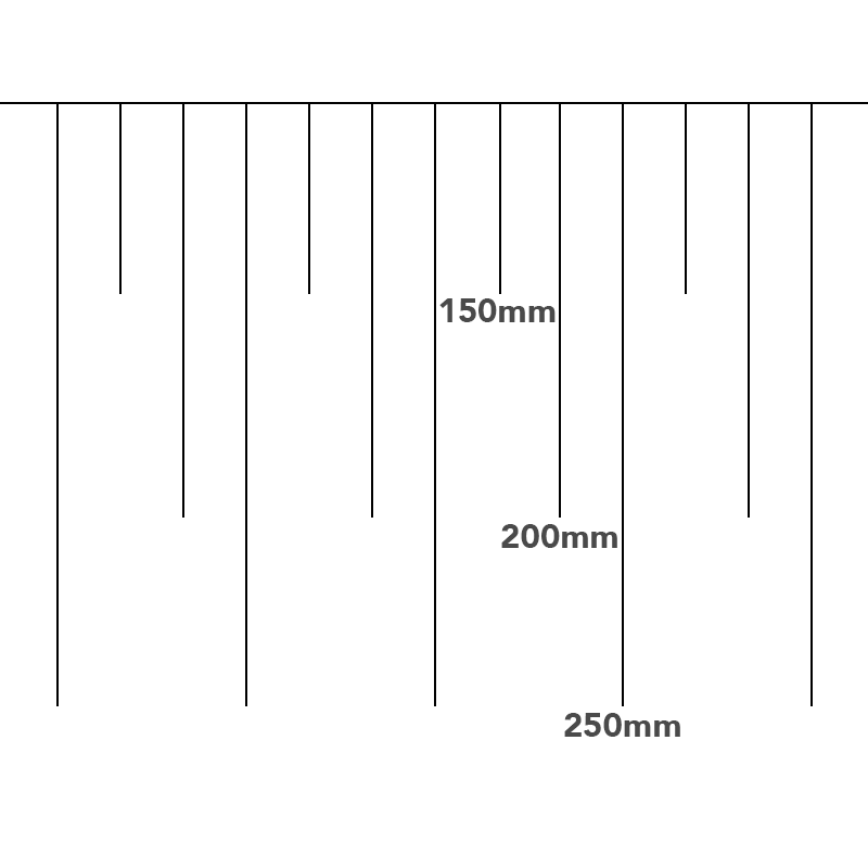 LED Icicle Light - 132LEDs/2m - Extendable up to 20M