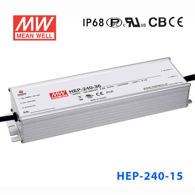 Mean Well HEP-240-15A Power Supply 225W 15V