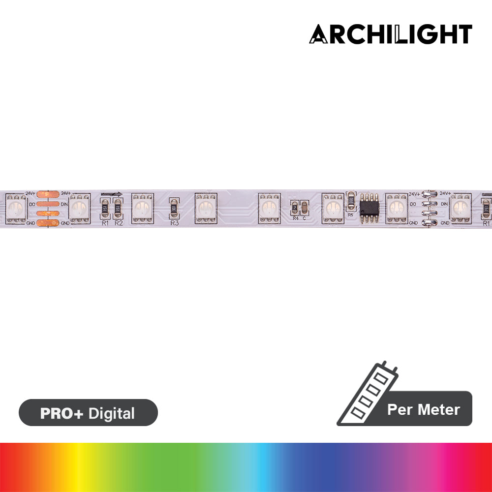 LED Strip ProPlus RGB SPI Digital Pixel Programmable 60LEDs/m 12W/m 24V IP20