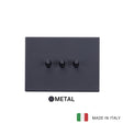 Vimar Eikon Vintage Metal 3 Gang Switch - Anthracite Grey - 10A