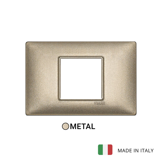 Vimar Plana Plate 2centrM Metal Metallized Bronze