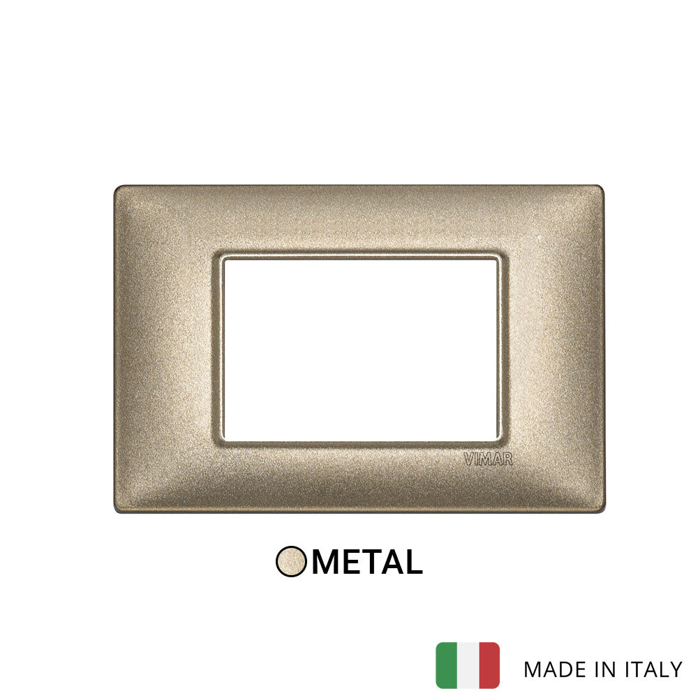 Vimar Plana Plate 3M Metal Metallized Bronze
