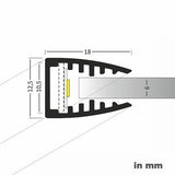 Archilight Vritos Vas LED Extrusion Profile Trapezium Shape - 2 Metre - No Diffuser - PHOTO 1