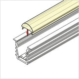 Archilight ALTUS LED Extrusion Profile Linear V Shape - 2 Metre - No Diffuser - Silver - PHOTO 1