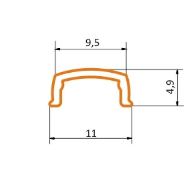 Archilight LED Extrusion Diffuser - 2 Meter - Frost - Click - PHOTO 1