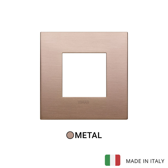 Vimar Arke Classic Plate 2M Metal Brushed Copper - Square