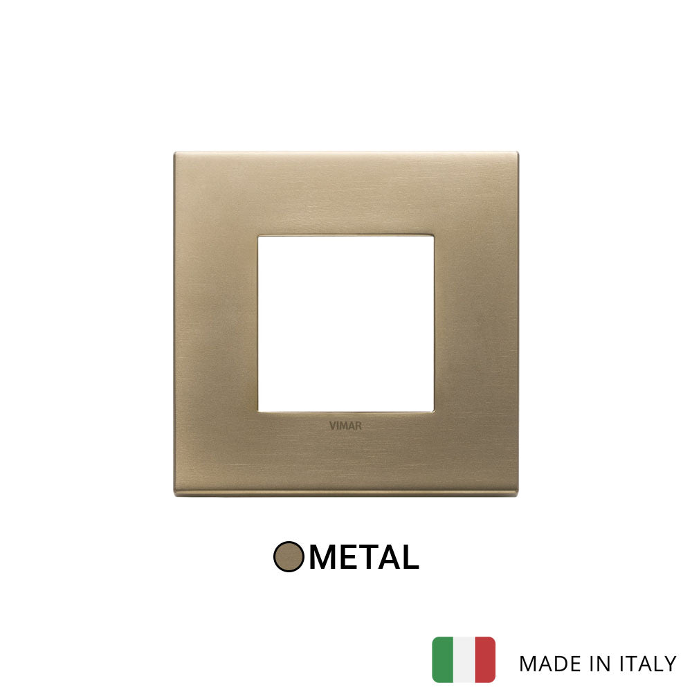 Vimar Eikon Plate 2M Metal Antique Gold - Square