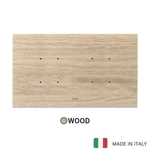 Vimar Eikon Tactil Plate 5MBS (2+blank+2) Wood White Oak
