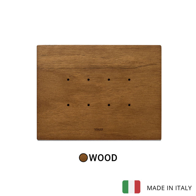 Vimar Eikon Tactil Plate 4M Wood Italian Walnut