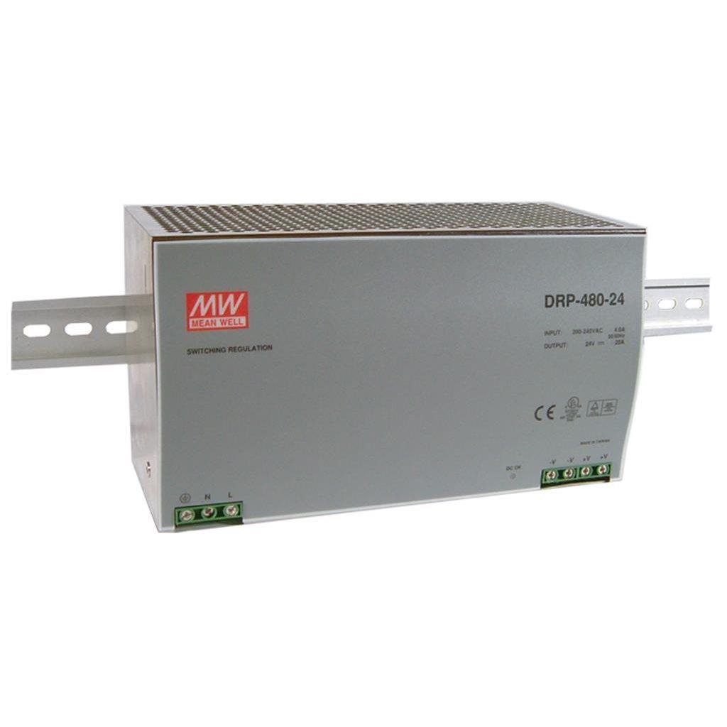 Mean Well DRP-480-24 AC-DC Industrial DIN rail power supply 480W
