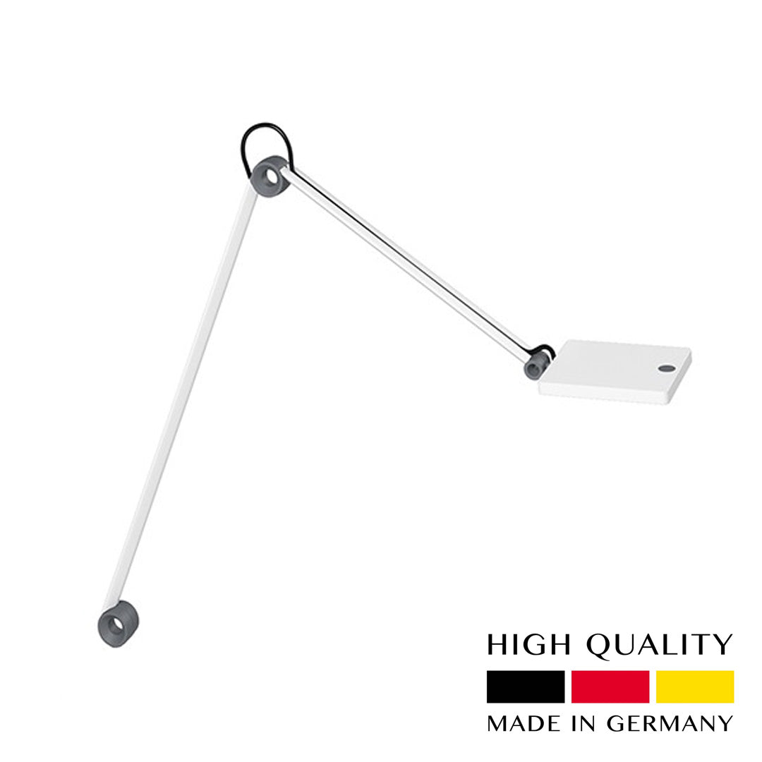 Waldmann PARA. MI Armed LED Luminare 8W Table Clamp - Square Double Arm - Natural White - White