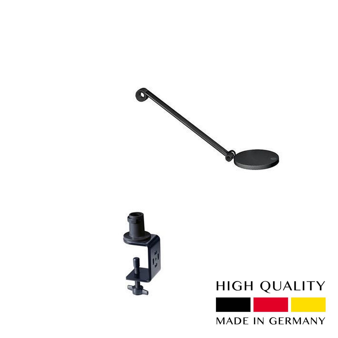 Waldmann PARA. MI Armed LED Luminare 8W Table Clamp - Round Single Arm - Natural White - Black