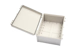 Boxco Q-Series 300x300x160mm Plastic Enclosure, IP67, IK08, ABS, Grey Cover, Hinge Type with Plate - PHOTO 3