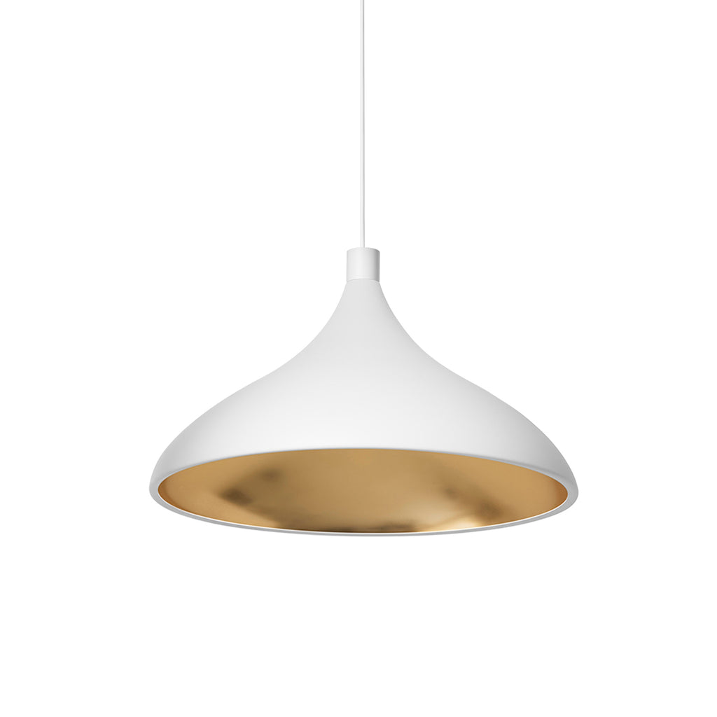 Pablo Pendant Swell XL Single Wide White / Brass