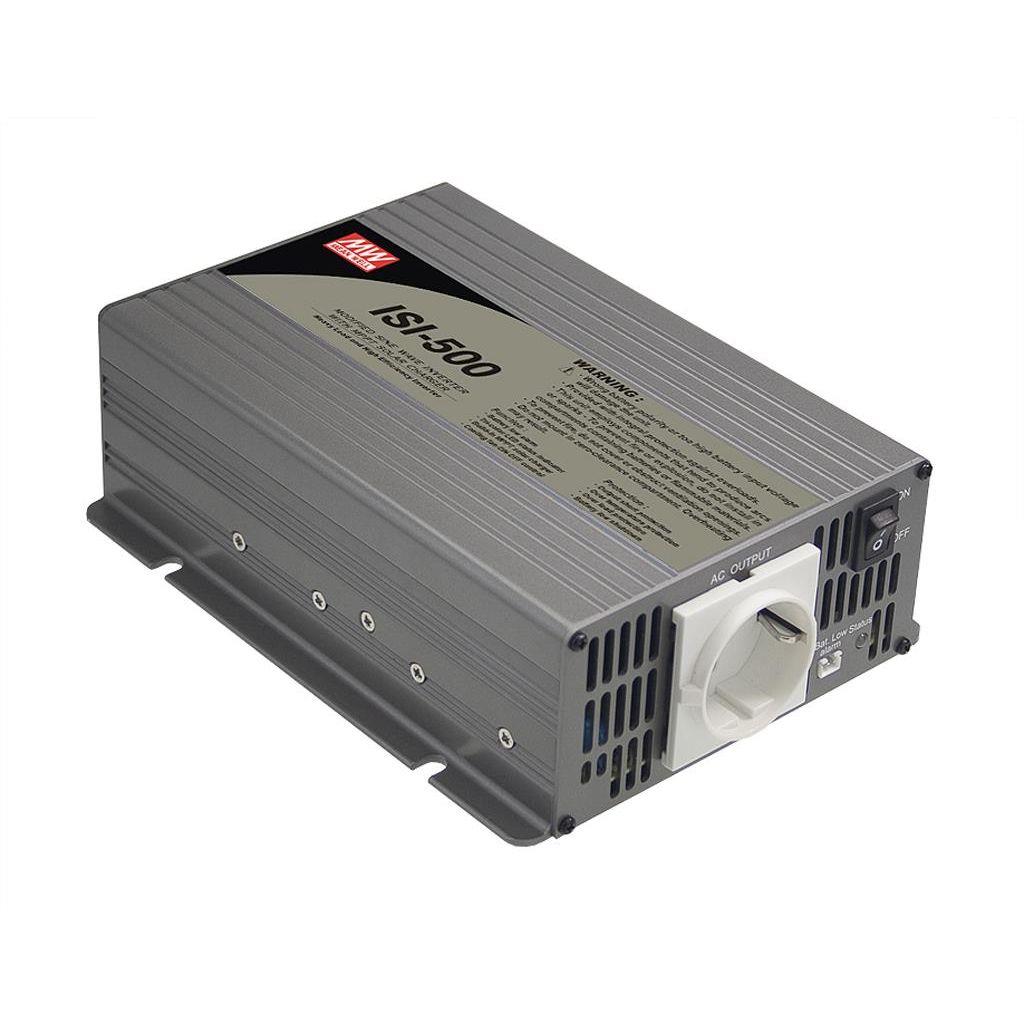 Mean Well ISI-500-212C Modified Sine Wave DC-AC Inverter 350W 230V out 12V in with MPPT Solar Charger