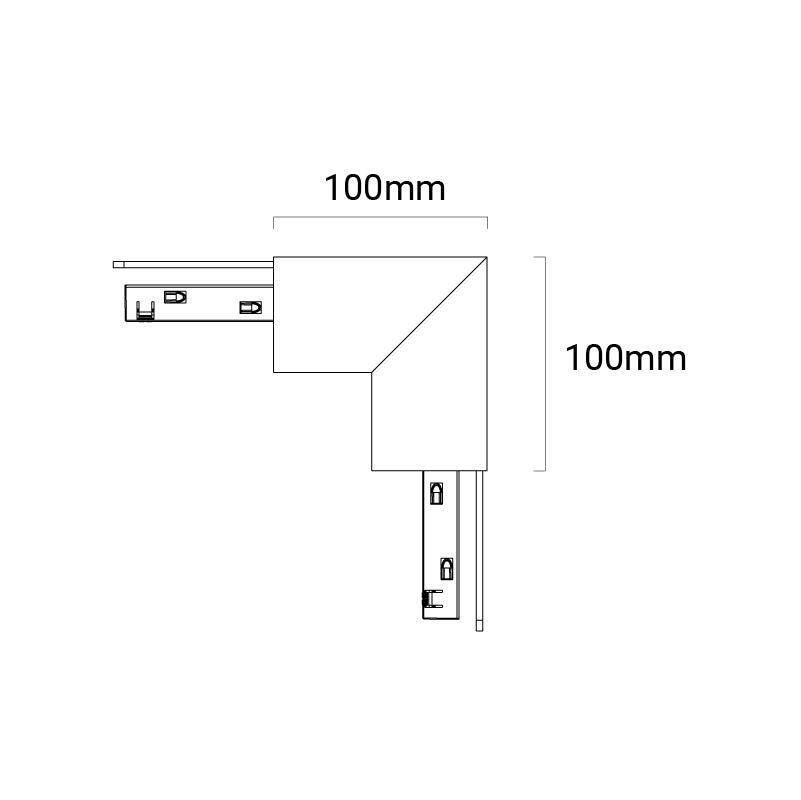 Motion S Corner Joiner, 48V, V90° - Black - PHOTO 3