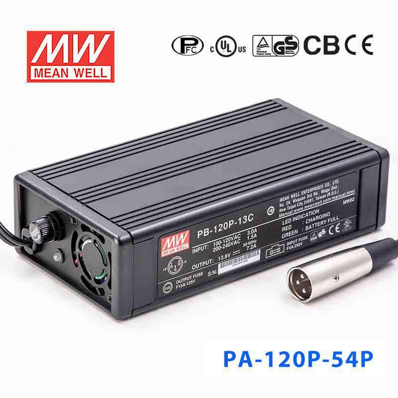 Mean Well PA-120P-54P Portable Battery Chargers 121.44W 55.2V 2.2A - Single Output Power Supply